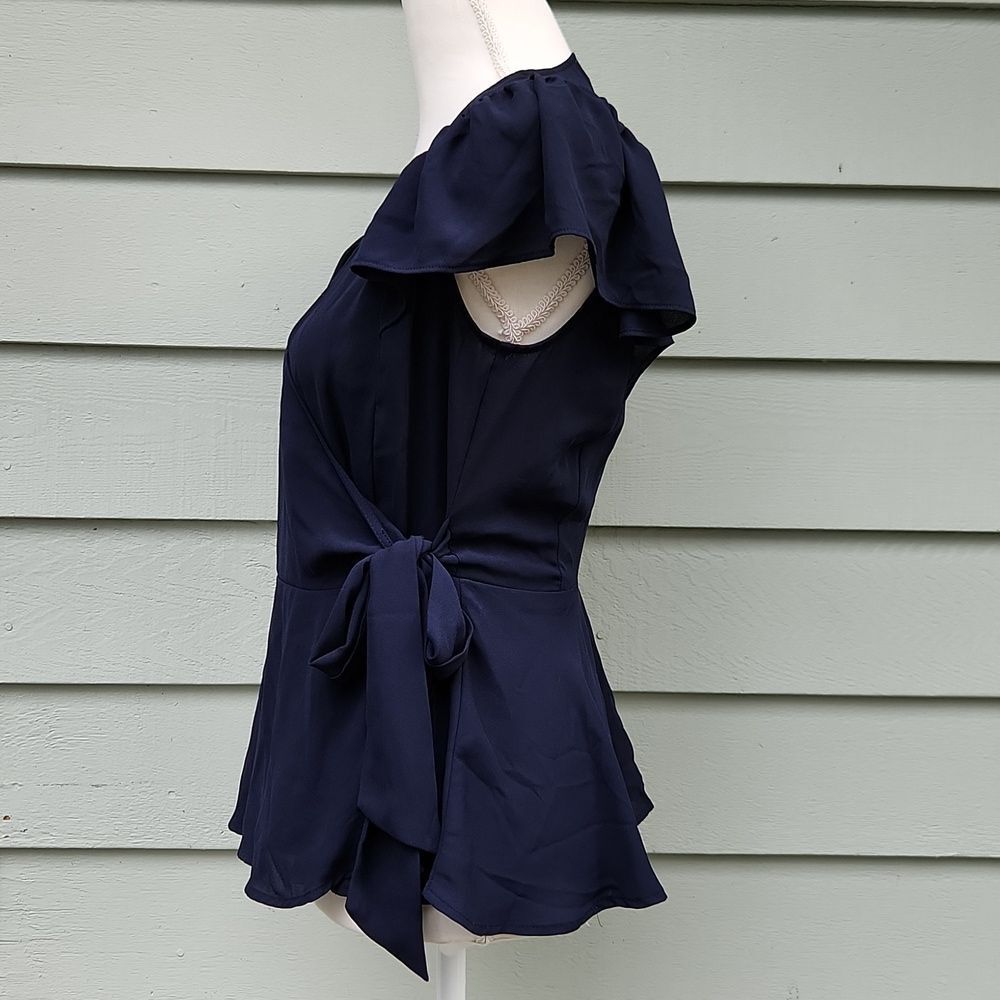 LOFT Flutter Wrap Peplum Top - Picture 5 of 7